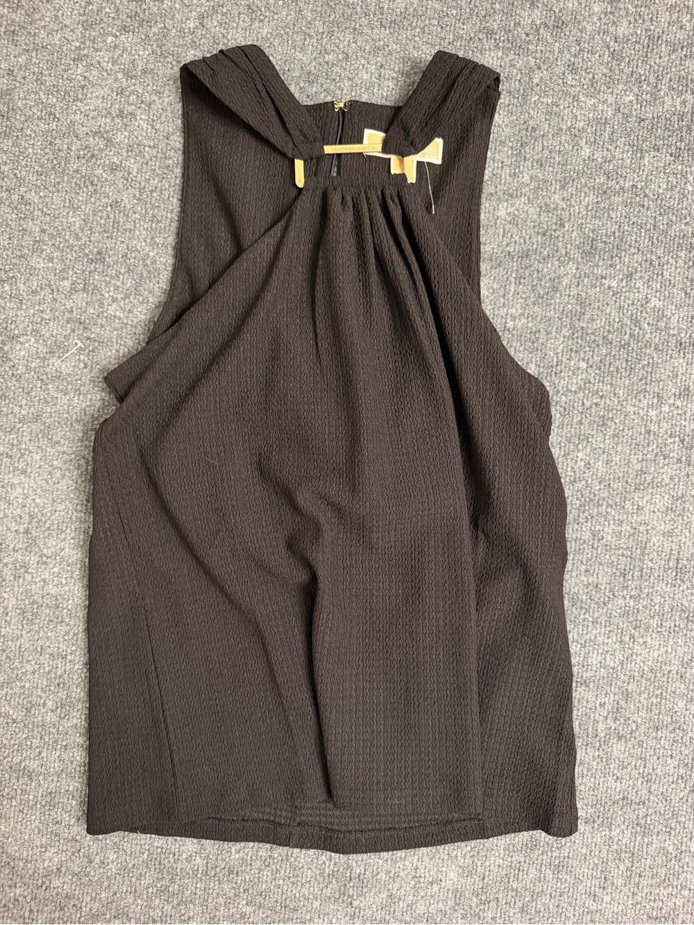 MICHAEL Michael Kors Dark Brown Textured Halter Camisole